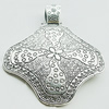 Pendant, Zinc Alloy Jewelry Findings, Lead-free, 55x68mm, Sold by Bag