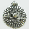 Pendant, Zinc Alloy Jewelry Findings, Lead-free, 40x46mm, Sold by Bag