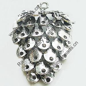 Pendant, Zinc Alloy Jewelry Findings, Lead-free, 44x64mm, Sold by Bag