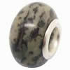 Gemstone European Beads, with brass core, Rondelle, 14x8mm, Hole:Approx 4.5mm, Sold by PC