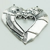 Pendant, Zinc Alloy Jewelry Findings, Lead-free, 48x53mm, Sold by Bag