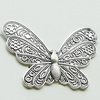 Pendant, Zinc Alloy Jewelry Findings, Lead-free, Butterfly 58x42mm, Sold by Bag