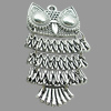 Pendant, Zinc Alloy Jewelry Findings, Lead-free, Owl 26x46mm, Sold by Bag