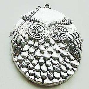 Pendant, Zinc Alloy Jewelry Findings, Lead-free, 38x48mm, Sold by Bag