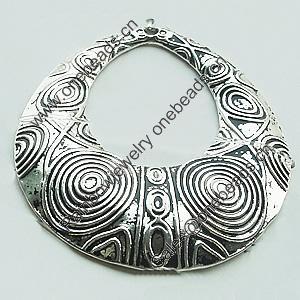 Pendant, Zinc Alloy Jewelry Findings, Lead-free, 52x60mm, Sold by Bag
