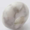 Gemstone European Beads, white turquoise, Rondelle, 14x8mm, Hole:Approx 5.5mm, Sold by PC