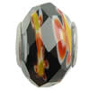 European Millefiori Glass Bead, with double brass core, faceted, Rondelle, 8x13mm, Hole:Approx 5mm, Sold by PC