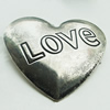 Iron Jewelry Finding Pendant Lead-free, Heart 48x47mm, Sold by Bag