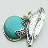 Pendant, Zinc Alloy Jewelry Findings, Lead-free, 54x76mm, Sold by Bag