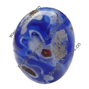 European Millefiori Glass Bead, Rondelle, 9x16mm, Hole:Approx 6mm, Sold by PC