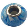 European Millefiori Glass Bead, with brass core, Rondelle, 8x14mm, Hole:Approx 6mm, Sold by PC