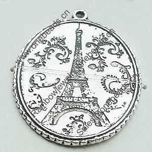 Pendant, Zinc Alloy Jewelry Findings, Lead-free, 40x56mm, Sold by Bag