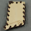 Wooden Pendant/Drop, Rectangle, 35x52x5mm, Hole:About 3mm, Sold by PC