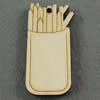 Wooden Pendant/Drop, 24x50x7mm, Hole:About 3mm, Sold by PC