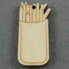 Wooden Pendant/Drop, 24x50x7mm, Hole:About 3mm, Sold by PC