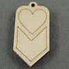 Wooden Pendant/Drop, 26x50x7mm, Hole:About 3mm, Sold by PC