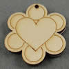 Wooden Pendant/Drop, Flower, 45x7mm, Hole:About 3mm, Sold by PC