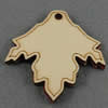 Wooden Pendant/Drop, Leaf, 50x50x6mm, Hole:About 3mm, Sold by PC