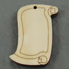 Wooden Pendant/Drop, Rectangle, 35x55x6.5mm, Hole:About 3mm, Sold by PC