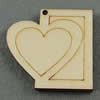 Wooden Pendant/Drop, 47x45x7mm, Hole:About 3mm, Sold by PC