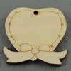 Wooden Pendant/Drop, Heart, 50x48x7mm, Hole:About 3mm, Sold by PC