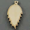 Wooden Pendant/Drop, Leaf, 34x65x4mm, Hole:About 3mm, Sold by PC