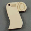 Wooden Pendant/Drop, 39x52x7mm, Hole:About 3mm, Sold by PC