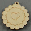 Wooden Pendant/Drop, Flower, 44x49x7mm, Hole:About 3mm, Sold by PC