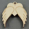 Wooden Pendant/Drop, 45x49x7mm, Hole:About 3mm, Sold by PC