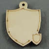 Wooden Pendant/Drop, 40x53x7mm, Hole:About 3mm, Sold by PC