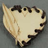 Wooden Pendant/Drop, Heart, 42x43x5mm, Hole:About 3mm, Sold by PC