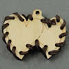 Wooden Pendant/Drop, Heart, 45x38x5mm, Hole:About 3mm, Sold by PC