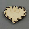 Wooden Pendant/Drop, Heart, 50x40x5mm, Hole:About 3mm, Sold by PC