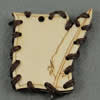 Wooden Pendant/Drop, Rectangle, 45x48x5mm, Hole:About 3mm, Sold by PC