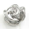 Stainless Steel European Style Beads,  316 steel, no troll, Flower, 15x13x12mm, Hole:Approx 5mm, Sold by PC