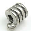 Stainless Steel European Style Beads,  316 steel, no troll, 15x11mm, Hole:Approx 5mm, Sold by PC
