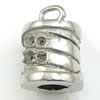 Stainless Steel European Style Beads,  316 steel, no troll, Tube, 10x10mm, Hole:Approx 2mm, Sold by PC