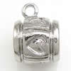 Stainless Steel European Style Beads,  316 steel, troll, Drum, 9x9mm, Hole:Approx 2mm, Sold by PC