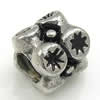 Stainless Steel European Style Beads,  316 steel, no troll, Tube, 10x10mm, Hole:Approx 5mm, Sold by PC