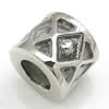 Stainless Steel European Style Beads,  316 steel, no troll, Tube, 10x8mm, Hole:Approx 5mm, Sold by PC