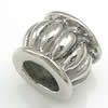 Stainless Steel European Style Beads,  316 steel, no troll, Tube, 9x7mm, Hole:Approx 5mm, Sold by PC