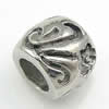 Stainless Steel European Style Beads,  316 steel, no troll, Tube, 10x8mm, Hole:Approx 5mm, Sold by PC