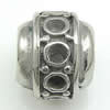 Stainless Steel European Style Beads,  316 steel, no troll, Rondelle, 9x8mm, Hole:Approx 5mm, Sold by PC
