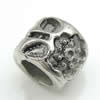 Stainless Steel European Style Beads,  316 steel, no troll, Tube, 9x7mm, Hole:Approx 5mm, Sold by PC