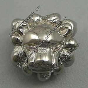Stainless Steel European Style Beads,  316 steel, no troll, Animal, 11x11x10mm, Hole:Approx 5mm, Sold by PC