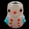 Lampwork Glass Plating Silver Double Core Beads, Tube, 15x18x12mm, Hole:Approx 4.5mm, Sold by PC