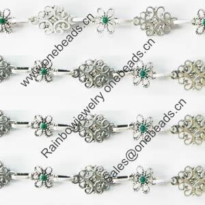 Handmade Zinc Alloy chain, Lead-free, Sold by Meter