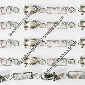 Handmade Zinc Alloy chain, Lead-free, Sold by Meter