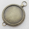 Zinc Alloy Pendant Settings, Lead-free, Outside diameter:37mm, Interior diameter:31mm, Sold by Bag 