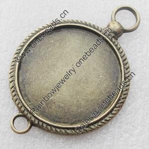 Zinc Alloy Pendant Settings, Lead-free, Outside diameter:37mm, Interior diameter:31mm, Sold by Bag 